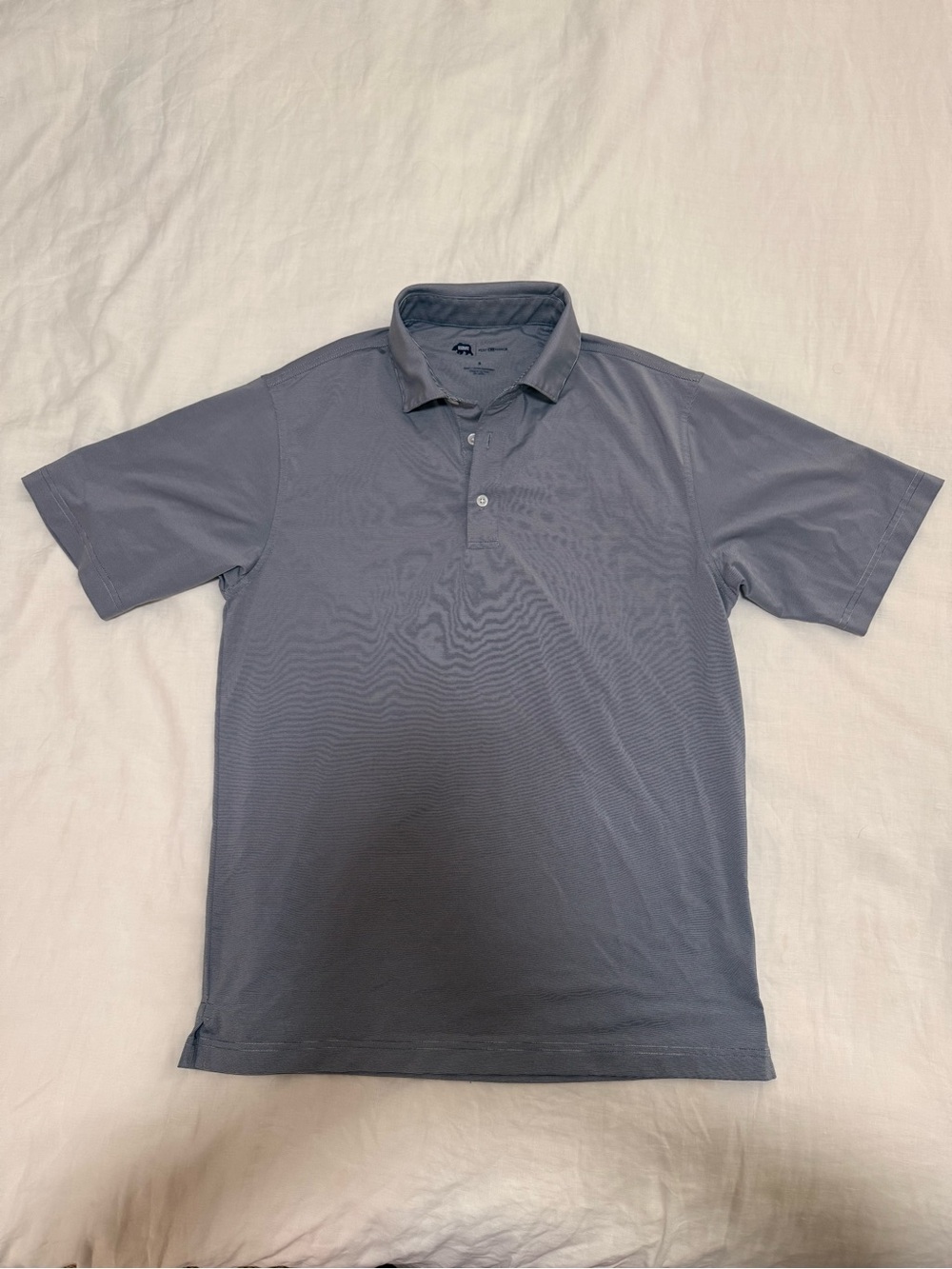 Onward Reserve Short-Sleeve Performance Polo Shirt in Slate Gray Micro Stripe